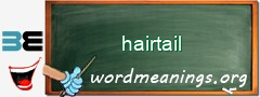 WordMeaning blackboard for hairtail